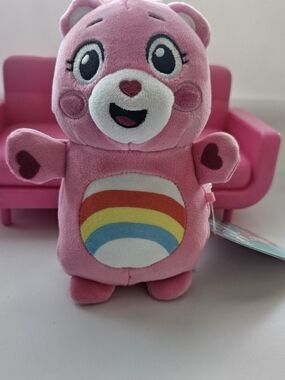 Squishmellows 3 Care Bears Rainbow Heart Hug Mees Plush - Pink & Multicolor